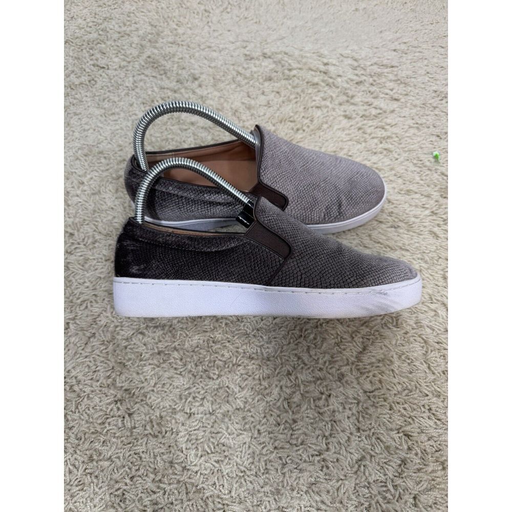 Vionic Splendid Midi Holiday Reptile Embossed Velvet Slip On Shoes Size‎ 7 Gray
